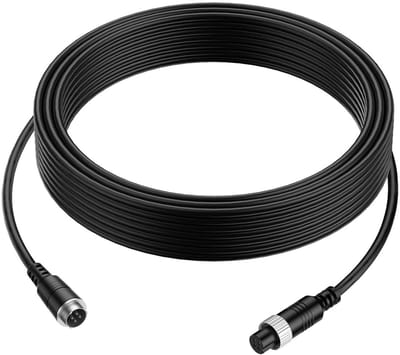 Dailygoods- Achteruitrijcamera Kabel 5m - 4-Pins Kabel - Intrekbaar Veerkabelontwerp - Auto Video Kabel - Voor Vrachtwagen/Trailer - Werkspanning 12-24V - Videokabel