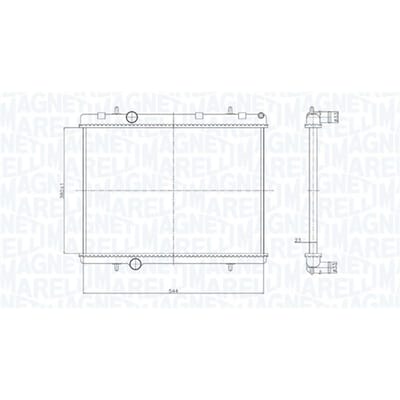 Radiator, motorkoeling MAGNETI MARELLI 350213167800