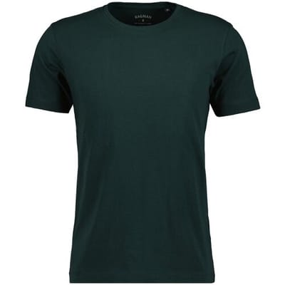 Ragman T-Shirt Uni Cotton Jersey Make My Day Shirt Donker Groen / male