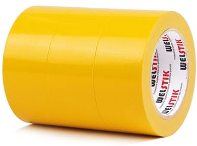 Professionele kanaaltape 3 Pack 48 mm x 27 m Waterdichte Gaffer Tape voor Reparaties en DIY - Geel