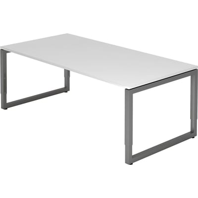 REGO 2E G | Bureau - 200 x 100 Tafelhoogte I In hoogte verstelbaar Wit/Grafiet