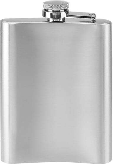 Scoby - Heupfles - Heupflacon - Veldfles - Whiskey Flask - 8Oz - 1 stuk - Zilver
