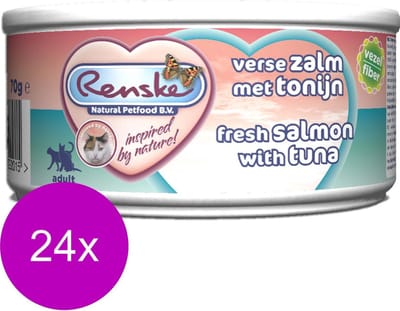 Renske Kat Adult Verse 70 g - Kattenvoer - 24 x Tonijn&Zalm