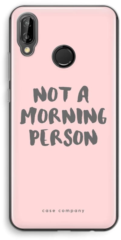 Case Company® - Hoesje geschikt voor Huawei P20 Lite hoesje - Morning person - Soft Cover Telefoonhoesje - Bescherming aan alle Kanten en Schermrand