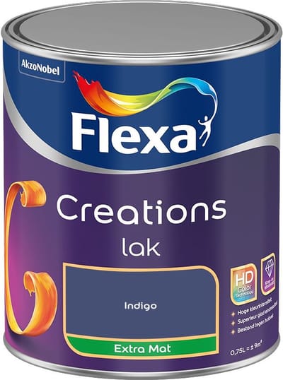 Flexa - Creations Lak Extra Mat - Indigo - Mengverf - 750 Ml