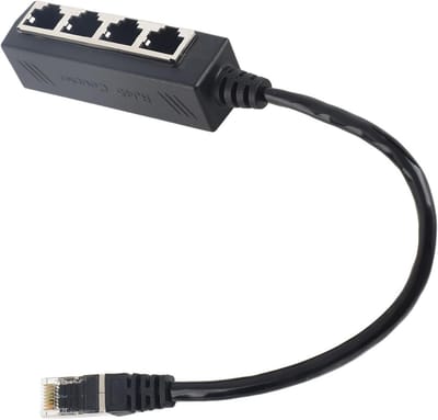 Ethernet Kabel Splitter RJ45 Splitter Adapter voor 1 naar 4 Poorten