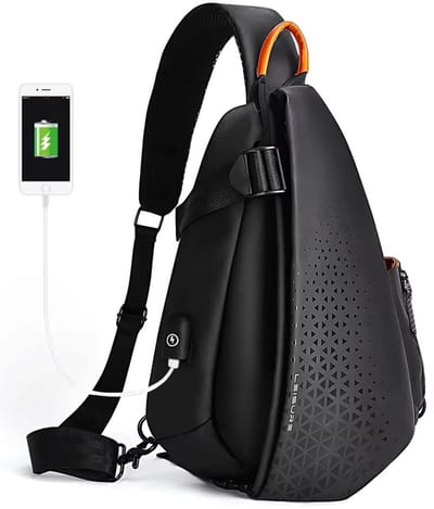 Crossbody Tas - Slingbag met USB Waterafstotend - unisex