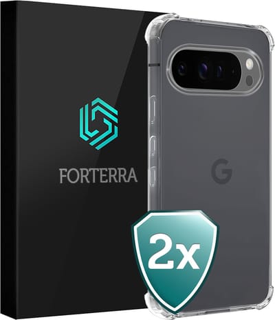 Hoesje 2 Stuks - Geschikt voor Google Pixel 10 Pro - Sterk & Shockproof - Back Cover - Siliconen Case - Telefoon Hoes Shock Proof - Transparant