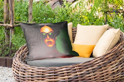 Buitenkussens - Vrouw - Groen - Bril - Aesthetic - Modern - 60x40 cm - Weerbestendig