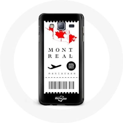 Hoesje voor Samsung Galaxy J7 2016 Vliegticket Montreal Canada