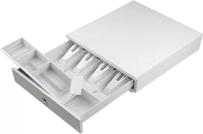 Kassalade - Geldlade - Geld Opbergen - Verplaatsbare Vakken - 335 cm - Wit