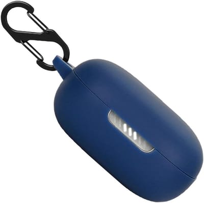 Schokbestendige Siliconen Hoes voor JBL Live Flex met Sleutelhanger - Beschermende Skin in Donkerblauw, Ideaal voor Veiligheid en Stijl