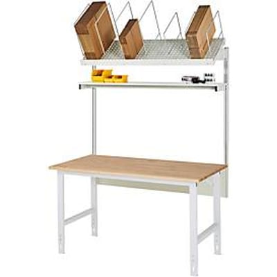 Rau verpakkingstafelsysteem 01 Werktafel serie Tom, B 2000 x D 800 x H 760-1080 mm, massief beukenhouten blad, tot 500 kg
