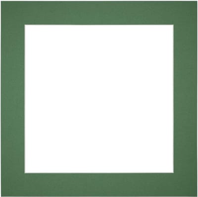 Passe-Partout Fotomaat 10x10 cm - Lijstmaat 20x20 cm - Groen Bos - Museumkarton - Fotolijst niet inbegrepen