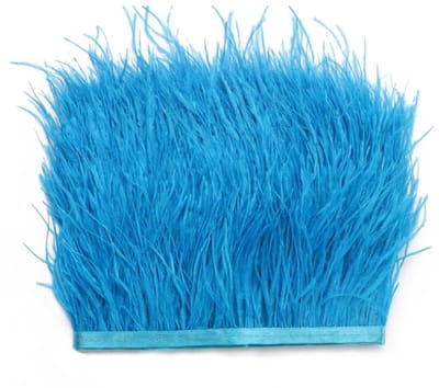 Dailygoods- Struisvogelveren Pluizig - 1 Meter - Breedte 8-10 cm - Doe-het-zelf Decoratie - Kostuums - Bruiloftdecoratie - Kunstmatige Veer - Decoratieve Veren
