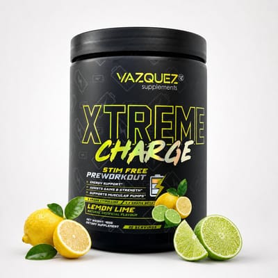Xtreme Pre Workout - Stim Free - Lemon-Lime - Caffeïne Free - Pump - Pre Workout - Cafeïne vrij - Stim free - Voor Training - L-Citrulline - Geen Cafeïne