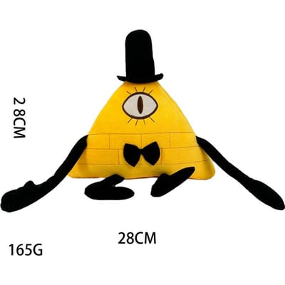 Op Voorraad 28cm Bill Cipher Pluche Knuffelpop Verjaardagscadeau Voor Kinderen Kinderen Cartoon Anime Spellen Omringende Knuffel Peluche Speelgoed geel