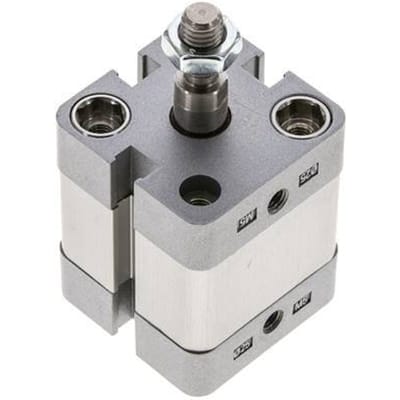 ISO 21287 Compacte Dubbelwerkende Cilinder 25-10mm - Magnetisch - Mannelijke Stang