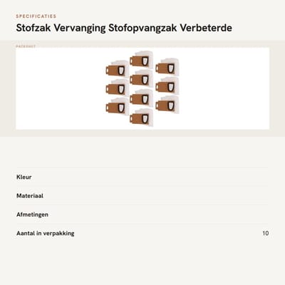 Dailygoods- Stofzak Vervangingsset - 10 Stuks - Compatibel met H6/H7 Stofzuiger - Verbeterde Reinigingskracht - Vermindert Stof/Pollen - Klantenservice 24/7 - Stofzuigerzak