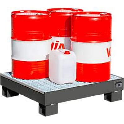 Lekbak AW60/2 M - 65 liter - L 900 x B 800 x H 220 mm - grijs RAL 7005