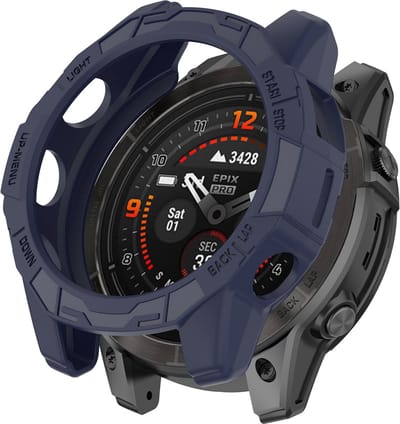 Strap-it TPU bescherm hoesje - Rugged case geschikt voor Garmin Epix Pro 51mm - zwart