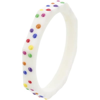 Behave - dames bangle wit met stipjes - speels design voor elke dag