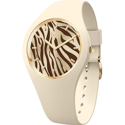 Ice Watch ICE wild - Almond skin - Zebra 025892 Horloge - Siliconen - Crème - Ø 37 mm