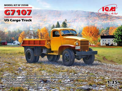 ICM Modelbouwpakket Militaire voertuigen - 35598 G7107 - US Cargo Truck Plastic - 1:35 - Modelbouw