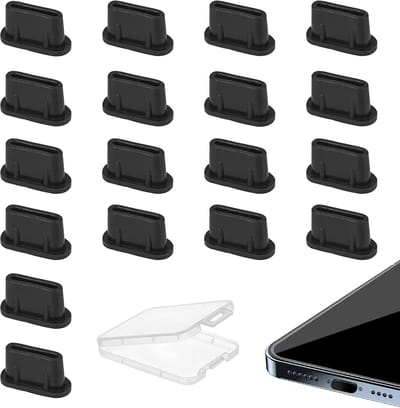 Pack van 16 USB C stofbescherming stoppertjes - Type C stofdeksel - USB C beschermhoes voor Samsung Galaxy Google Pixel Xiaomi Redmi Airpods Type C poort anti-stof