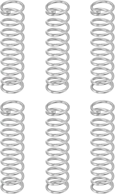 Drukveren 6 stuks - Roestvrij Staal, 1 mm Draaddiameter - Flexibel en Duurzaam voor Thuisreparaties