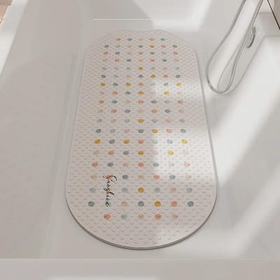 40*100cm Mat Badkuip Badmat PVC Zacht Badkuip Veiligheid Douche Antislip Badmatten Met Zuignappen Massage Vloermat 40X100CM gray