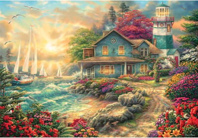 Legpuzzel Zonsopgang - Puzzel Zeezicht - Ontspanning Thuis - Unieke Stukvormen - 2000 Stukjes - Meerkleurig