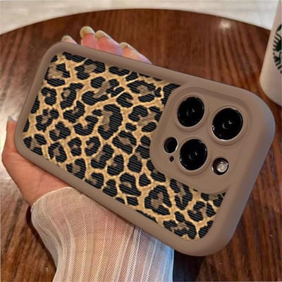 Luipaardprintpatroon telefoonhoesje voor iPhone 11 12 13 14 15 Pro Max X XR XS Max 7 8 Plus schokbestendige siliconen zachte TPU-achterkant For iPhone 15Pro Max