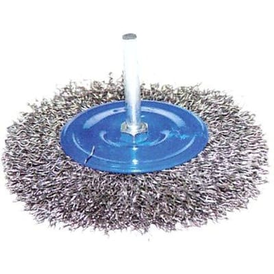 Metaalborstel 100mm met 6mm schacht voor metaal en verfverwijdering