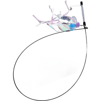 Kattenhengel met Flexibel Draad Handvat Interactieve Kattenhengel Speeltjes met Levendige Lokaas voor Kat Kitten Type 2