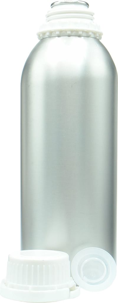 1x Lege Aluminium Fles Maximaal 1200ml Leeg - Non Food - Liter Flessen, Canisters met Schroefdop en Binnendop - Voor vloeistoffen - Garantiesluiting