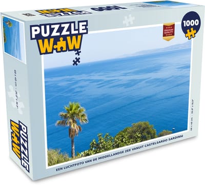 Puzzel Een luchtfoto van de Middellandse Zee vanuit Castelsardo Sardinië - Legpuzzel - Puzzel 1000 stukjes volwassenen