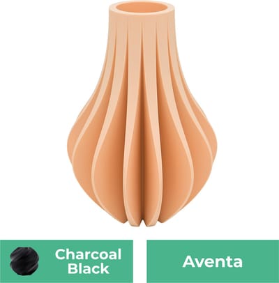 Aventa design vaas – Decoratieve vaas - Zwart - 3d geprinte vaas – geschikt voor droogbloemen - 20CM