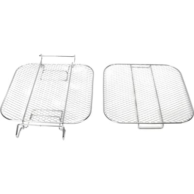 Frituurrek 2 Laags Roestvrij Staal Vaatwasserbestendig Frituur Grillrek voor AG301 AG302 AG400 L(for 6.5-9kg)