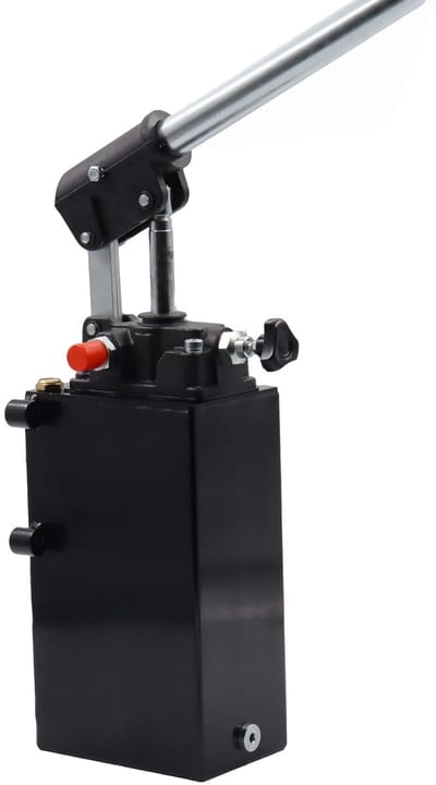 Enkelwerkende Hydraulische Handpomp - 12 CC - 3 Liter Tank - 3/8" Poorten - Sparepartsholland