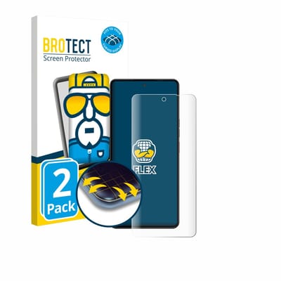 BROTECT - Screenprotector voor Gigaset GS6 Pro - Folie Beschermfolie transparant volledig dekking - 2 Stuks