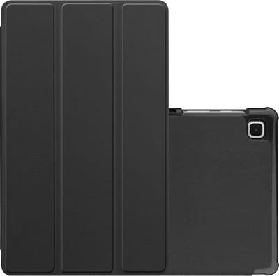 Hoes - Geschikt voor Samsung Galaxy Tab S6 Lite - Dun & Stevig - Trifold Bookcase - Hard Cover - Hardcover Book Case - Tablet Hoesje - Zwart