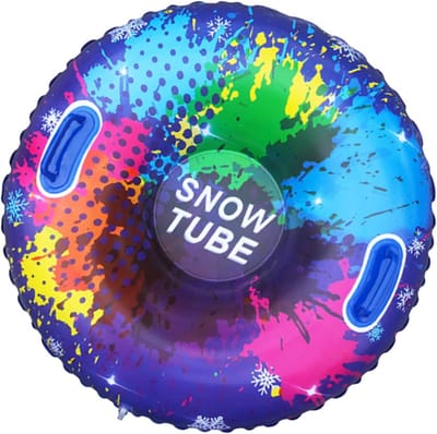Opblaasbare Sneeuwbuis - Winter Glijbaan - Buiten Plezier - Dubbele Handgrepen - 85 cm - Meerkleurig
