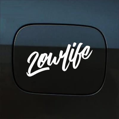 Bumpersticker - Lowlife - 6,4 X 16,8 - Wit