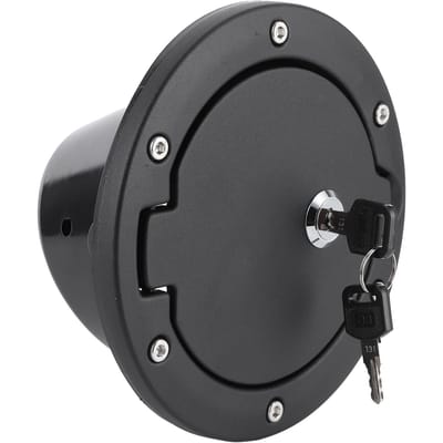 Bouchon de Réservoir de Carburant Couvercle Verrouillable Verrou avec 2 Clés Szzt04145 Convient pour Jeep Wrangler 0718 2 4 Portes black