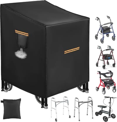 Waterdichte Rollator Afdekking met Reflectoren en Ventilatieopeningen - Universele Beschermhoes