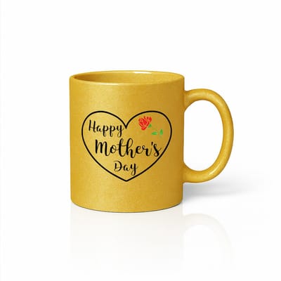 Luxe Gouden Moederdag Mok - Happy Mother’s Day Hart Ontwerp - 330ml Keramische Mok