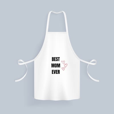 Akyol - best mom ever Keukenschort - Moeder - mama - moederdag - cadeau - verjaardag - oma - 82 bij 71 cm