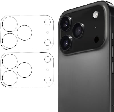 Camera lens Protector 2x Geschikt voor: iPhone 17 Pro Max - screen protector - glas - bescherm je camera - beschermglas - Transparant