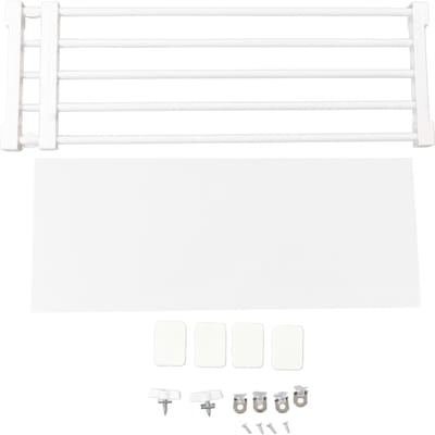 Kledingkast Spanningsplank Uitschuifbaar Nagelvrij Kastverdeler Opbergrek voor Kledingkast 75‑120cm / 29.5‑47.2in Length white